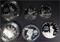 6 Proof Commemorative Coins:
