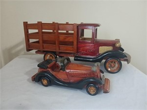 Wooden Truck and Car Models