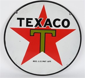 15" TEXACO SSP BLACK T SIGN