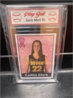 Caitlin Clark Rookie Card Pink Glitter Foil Back