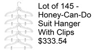 New Lot Of 145 - Honey-Can-Do(R) Suit Hanger With