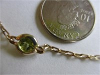 Peridot & Sterling Silver Necklace