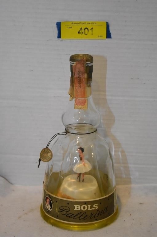 Vintage Bols Dancing Ballerina Liquor Bottle Music