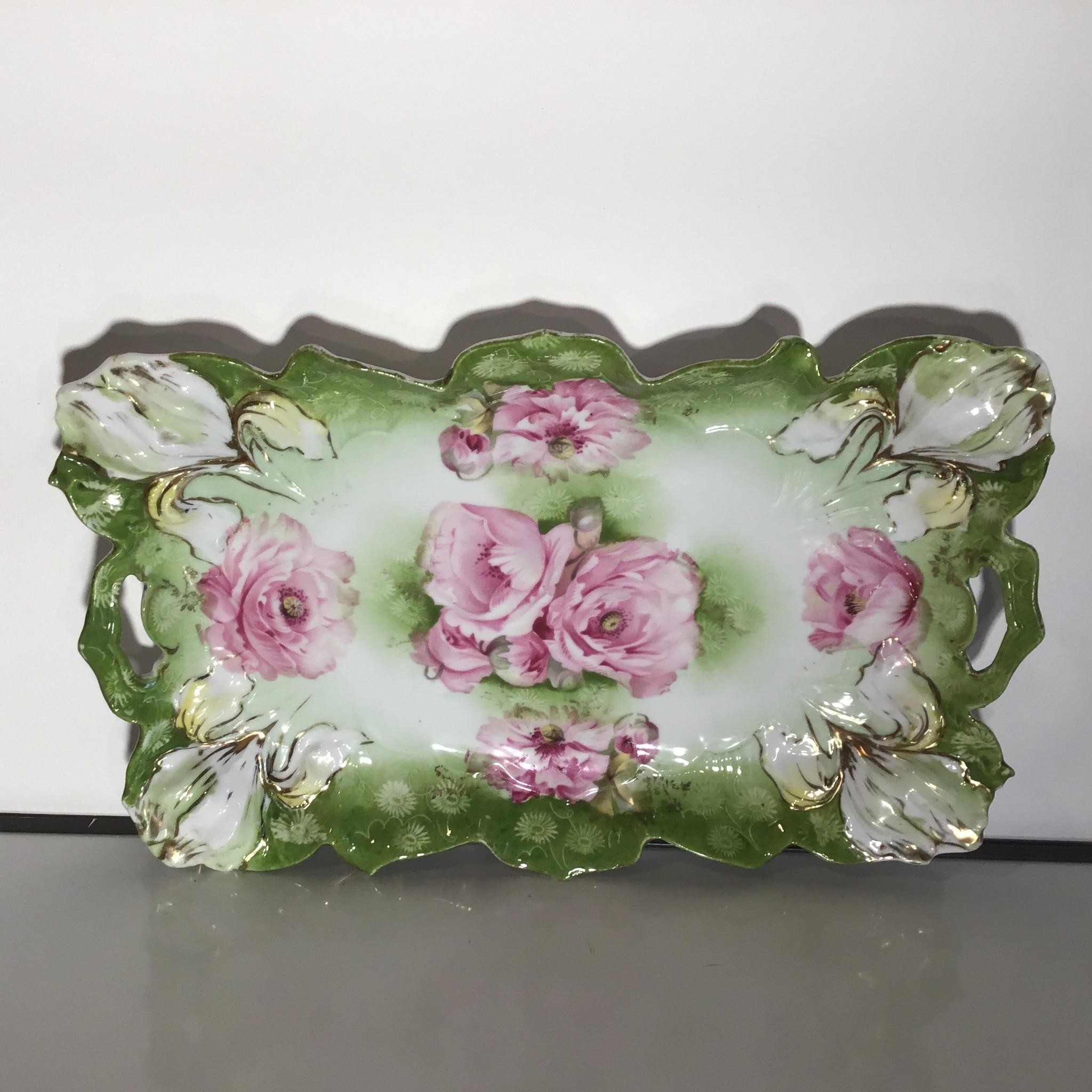 HAND PAINTED R S PRUSSIA DISH