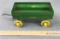 John Deere metal wheeled box wagon