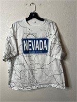 Vintage Nevada Map AOP Shirt