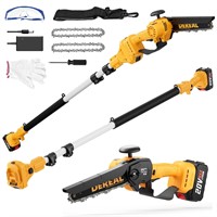 2-in-1 Cordless Pole Saw, Brushless Mini Chainsaw