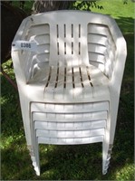 Plastic Lawn Chair (Sold Times 6 Chairs)