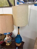 Blue MidCentury Lamp