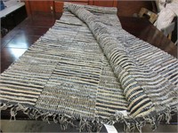 5'x8' Denim & Cotton Flatweave Black/Tan (New)