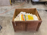 Wood Box with Drop Cloths