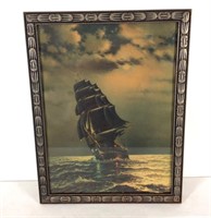 Antique Sailing Ship Print "Old Ironsides"