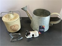Watering Can, Cheese Crock & Misc