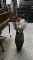 Large Modern Vase & Artificial Decorations