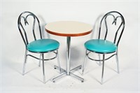 VINTAGE DINER TABLE WITH TWO CHAIRS