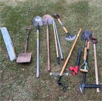 Shovels and garden equipment