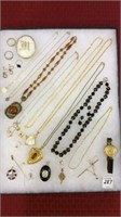 Collection of Gold Ladies Costume Jewelry