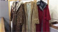 Lot of 3 Ladies Winter Coats Including One