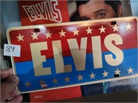 elvis platic license plate
