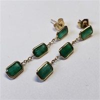 $1500 14K Emerald ~3ct Earrings