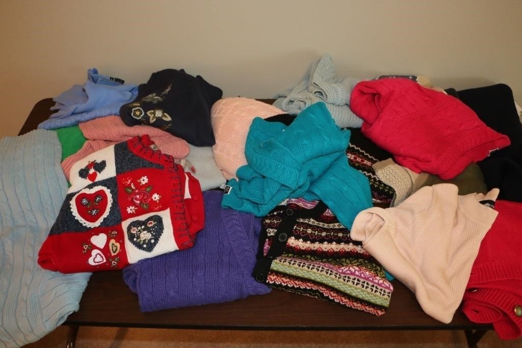 Large Lot of Ladies Sweaters