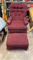 Upholstered Rocking Chair & Foot Stool