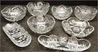 Cut Glass / Crystal Bowls & Relish Servers