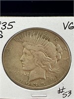 1935S Peace Dollar-VG