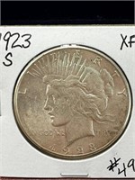 1923S Peace Dollar-XF
