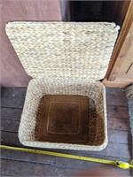 Wicker basket storage container (Back Porch)