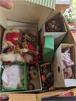 Assortment of gift boxes and Christmas
