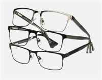 Foster Grant Square Reading Glasses 3 Pack +1.75