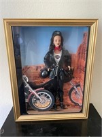 Framed Harley Davidson Barbie