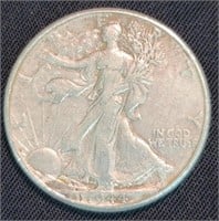 1944 US 90% Silver Walking Liberty Half Dollar