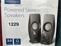 INSIGNIA POWERED STEREO SPEAKERS RETAIL $20