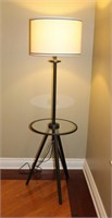 Metal tripod base floor/table lamp 59"H