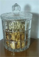 Crystal ice bucket approx 10 inches tall