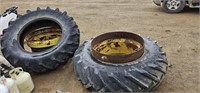 (2) - 16.4-34 Tractor Tires & Rims