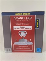 New 2 Pack 3 Panel LED Garage Light