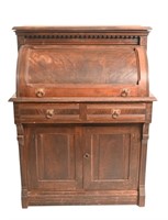 19th Century Cylinder Roll Front Desk