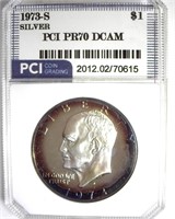 1973-S Silver Ike PR70 DCAM LISTS $1350