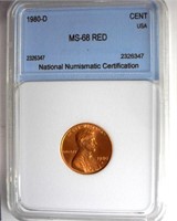 1980-D Cent MS68 RD $1750 LIST IN 67+ RD