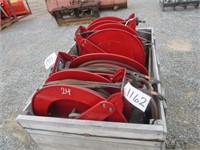 Crate with (4)Pnuematic 3/4" Hose Reels