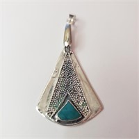 $160 Silver Turquoise Pendant