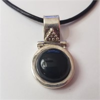 $200 Silver Black Onyx Pendant