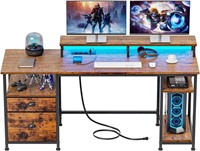 Furologee 61" Computer Desk with Power Outlet