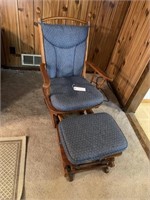 Rocking chair with stool