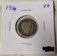 1916 Barber Dime