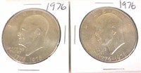 2 - 1976 Eisenhower Dollar Coins