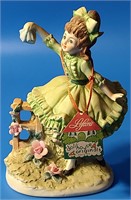 Lefton Girl in Green Dress Figurine